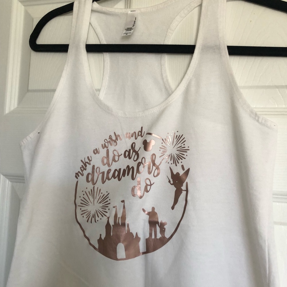 DISNEY White tank top “Make a wish and do as dreamers do”